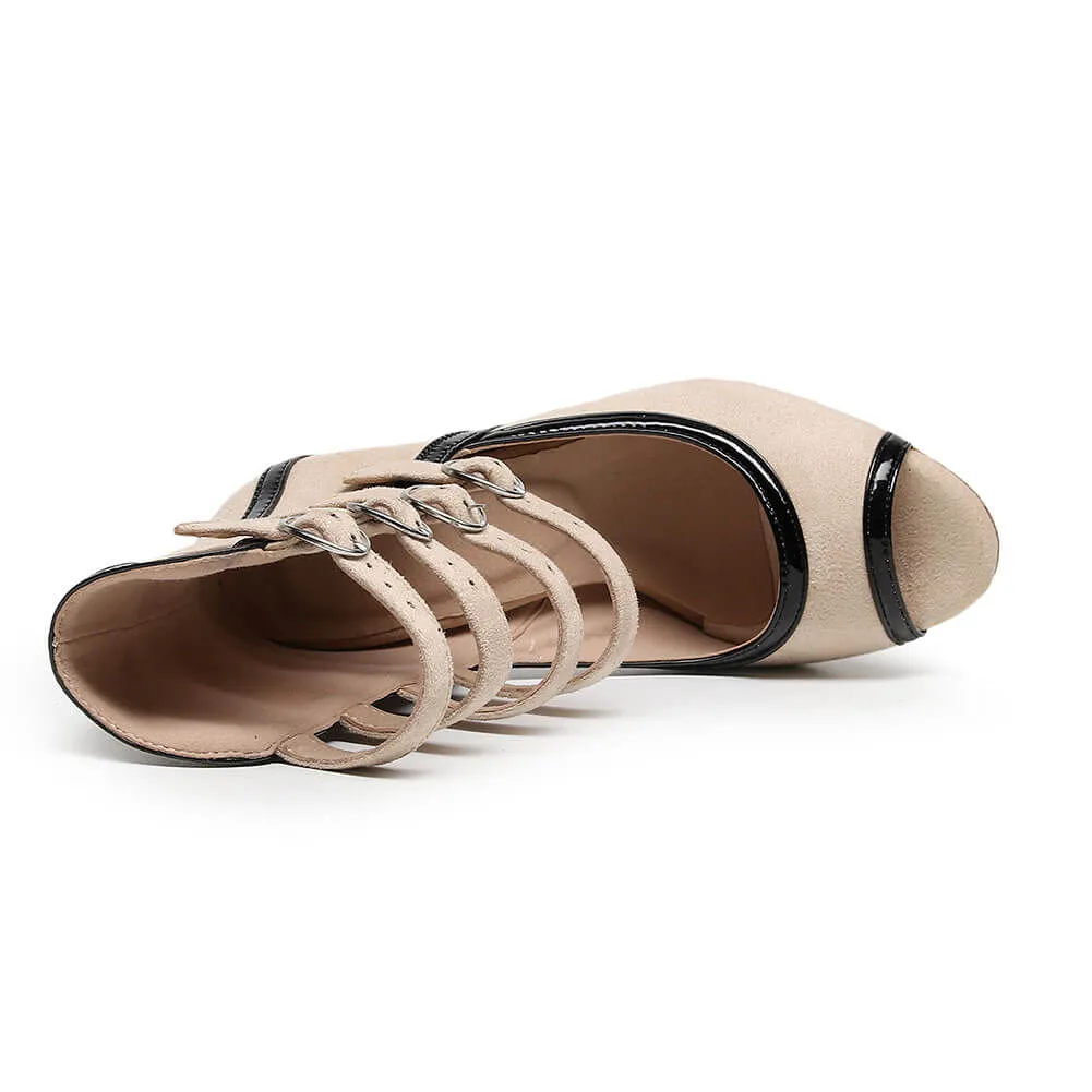 Women's Lace-up Jazz Dance Heels Boots