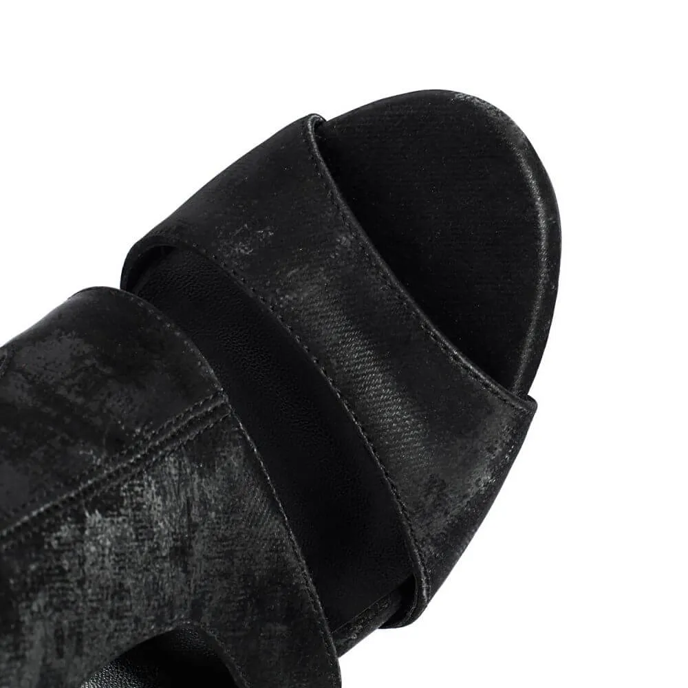 Women's Open Toe Ankle Buckle Prom Party Heeled Sandals