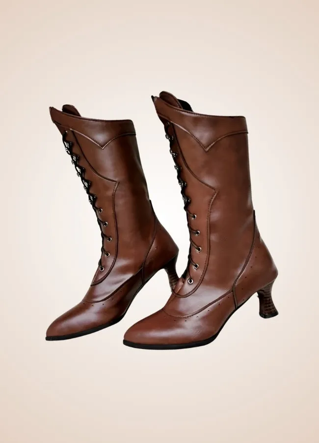Women's Steampunk Mid Calf Boots