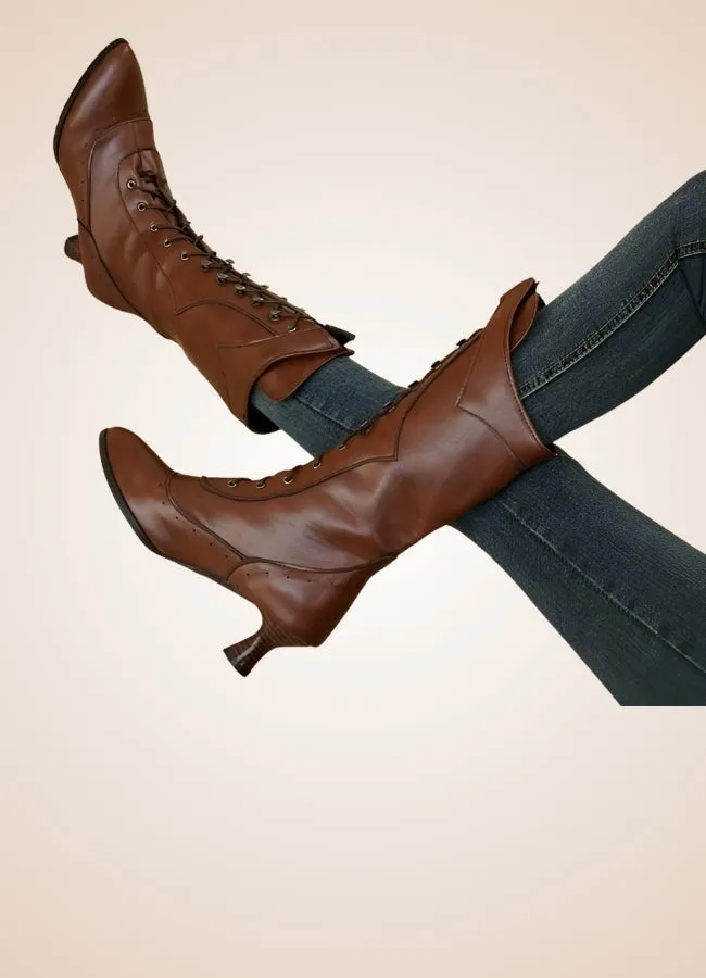 Women's Steampunk Mid Calf Boots