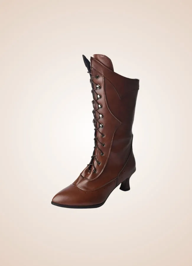 Women's Steampunk Mid Calf Boots