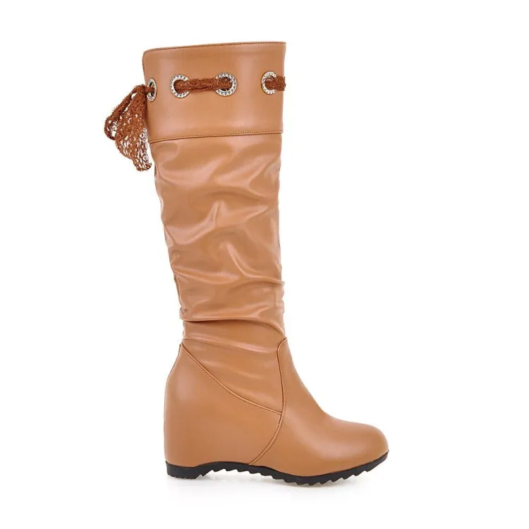 Women's Wedges Heel Knee High Boots