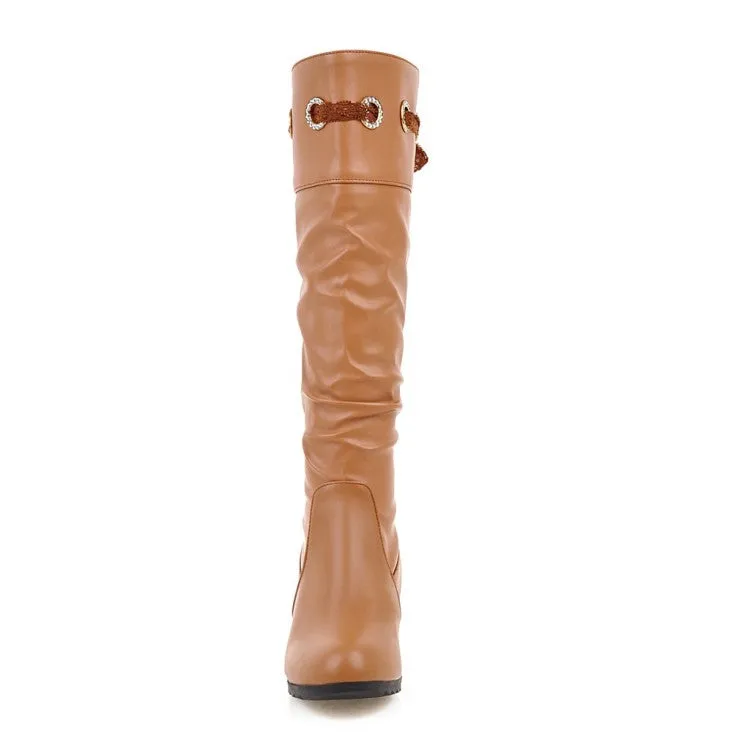 Women's Wedges Heel Knee High Boots