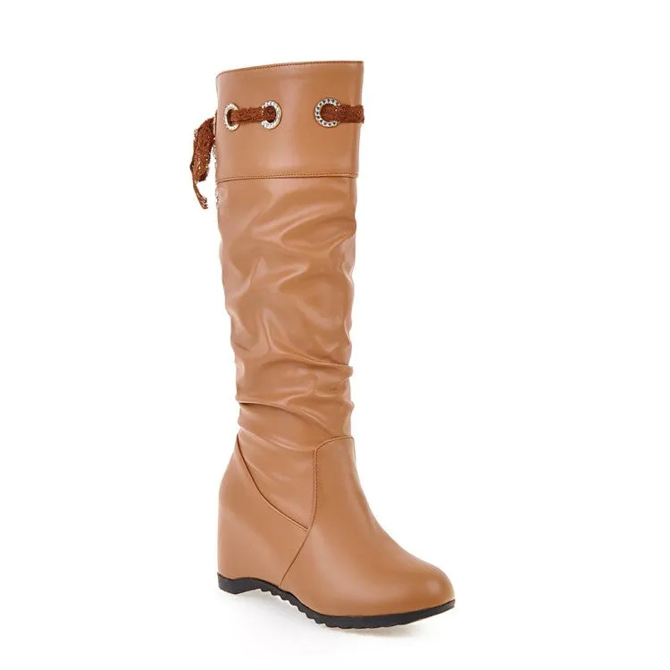 Women's Wedges Heel Knee High Boots