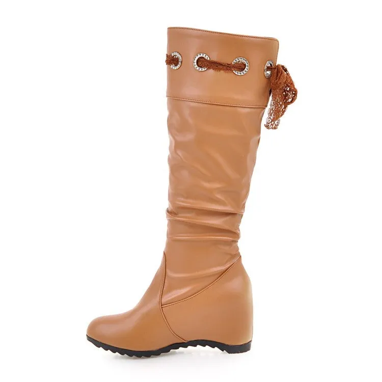 Women's Wedges Heel Knee High Boots
