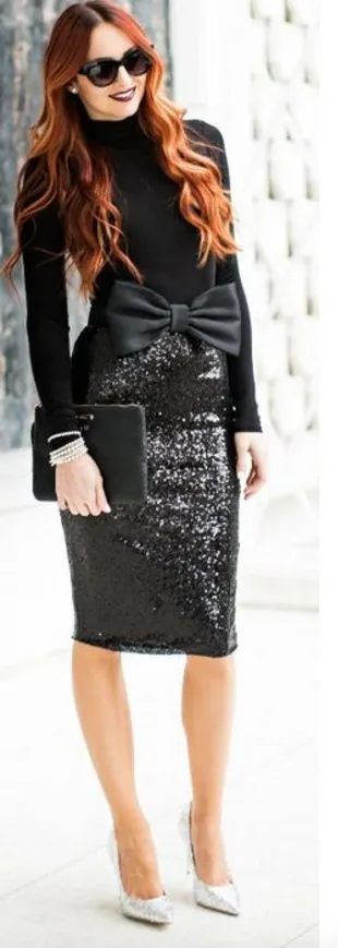 Yves St Laurent sequin skirt Size 10UK