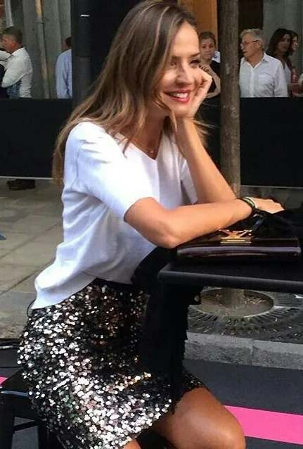 Yves St Laurent sequin skirt Size 10UK