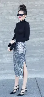 Yves St Laurent sequin skirt Size 10UK