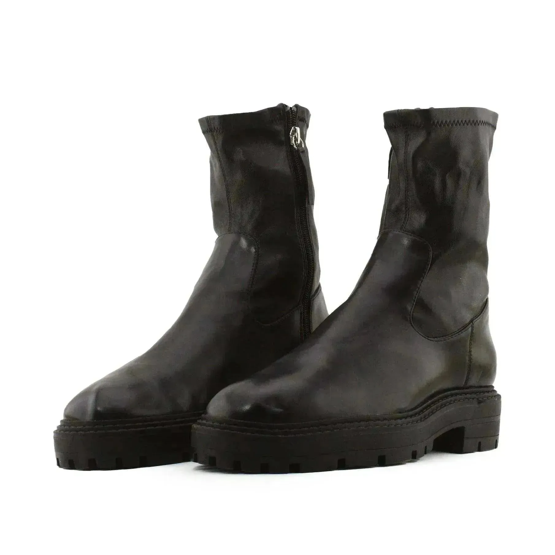 Zara Zipper Ankle Boots | 100% Authentic Leather